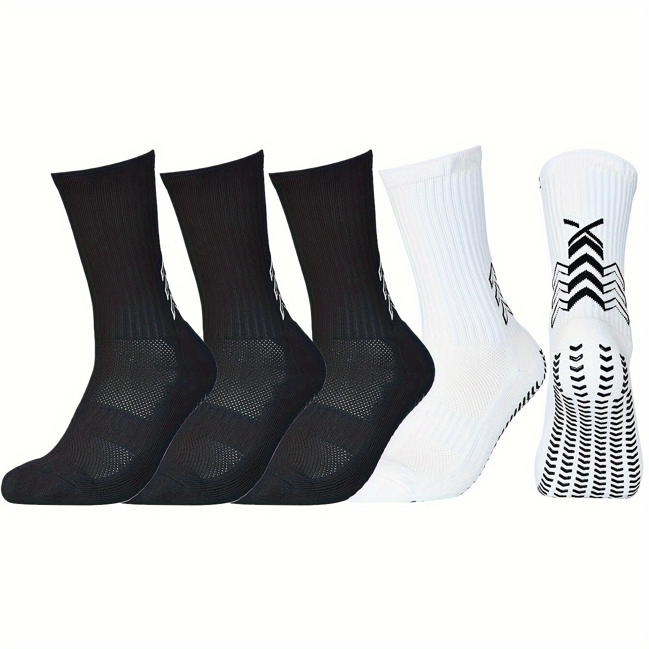 5 Paar mittelhohe Fußballsocken